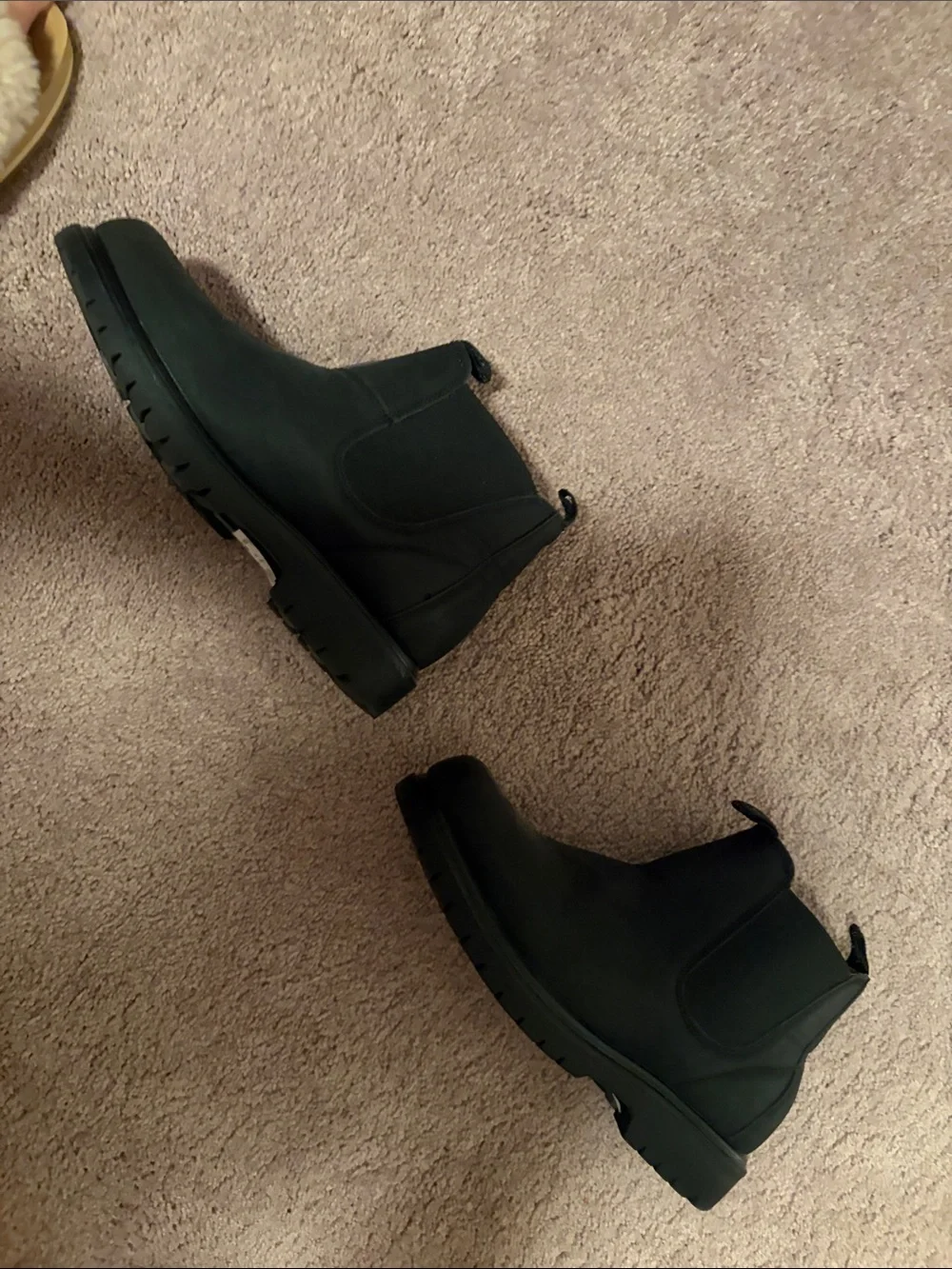 Kids Black Slip-On Chelsea Boots